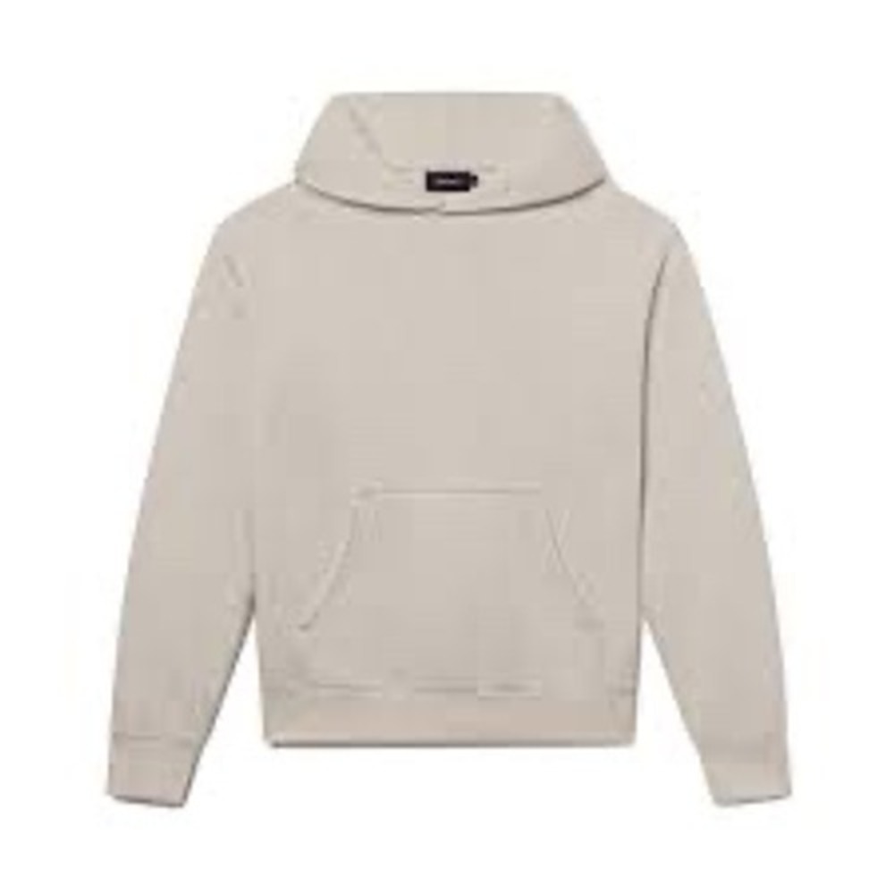 Talentless Mens Heavyweight Cotton Hoodie Bone Beige Sand Sweatshirt Large